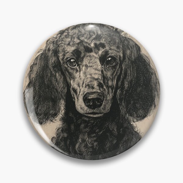 Item preview, Vintage Poodle Dog Portrait Etching Fine Art designed and sold by francodelgrando.
