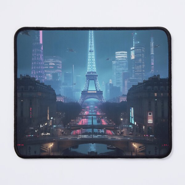 Item preview,  Paris 2150 Cyberpunk Wall Art | Futuristic Eiffel Tower Neon City | Paris Poster | Neon Atlas designed and sold by NSAstore.