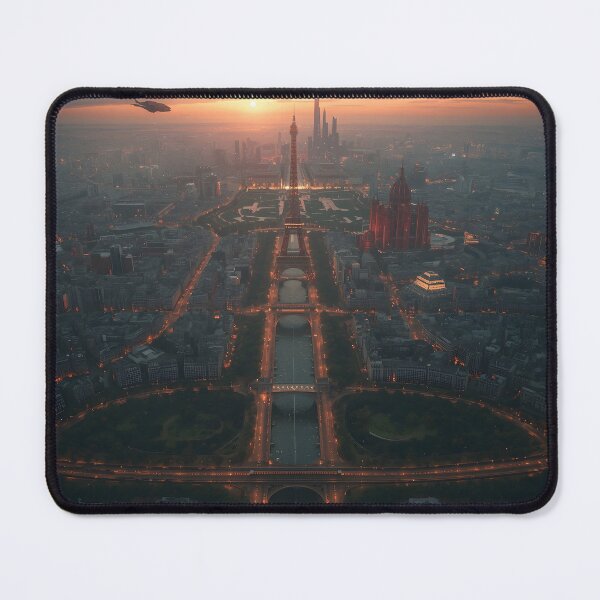 Item preview, Paris 2150 Cyberpunk Wall Art | Futuristic Eiffel Tower Neon City | Paris Poster | Neon Atlas designed and sold by NSAstore.