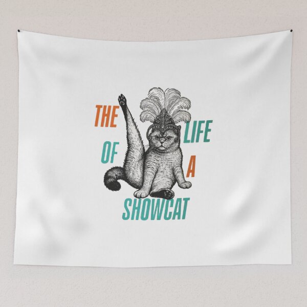 Item preview, The Life of a Show cat – Vintage Cat with Sunglasses and Feather Crown designed and sold by Gbriel3.