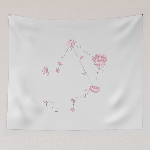 Item preview, Libra Floral Zodiac Constellation designed and sold by TheThankfulTyne.