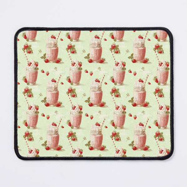 Item preview, Strawberry Milk Shake Green Pattern designed and sold by LouieVanille.