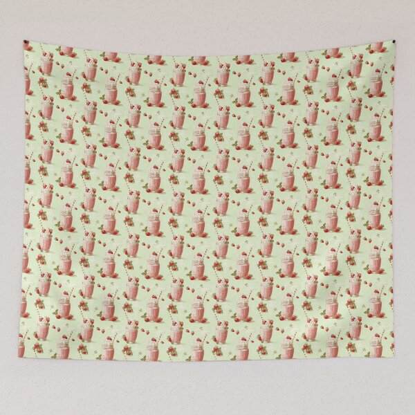 Item preview, Strawberry Milk Shake Green Pattern  designed and sold by LouieVanille.