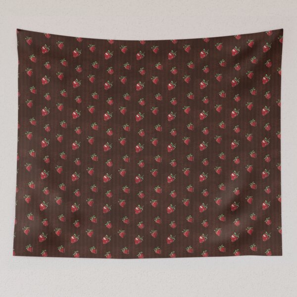 Item preview, Strawberry Brown Background Pattern  designed and sold by LouieVanille.