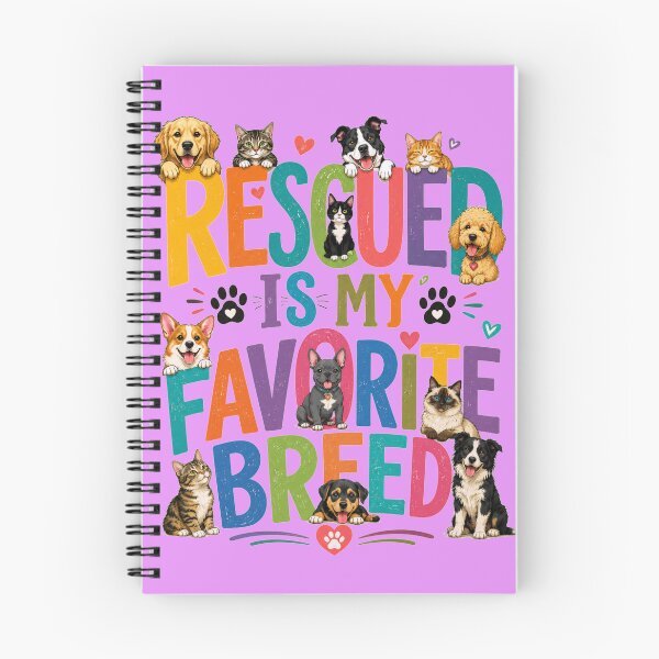 Item preview, Rescued Is My Favorite Breed Cute Dogs And Cats Rescue Lover Design designed and sold by Evelashop.