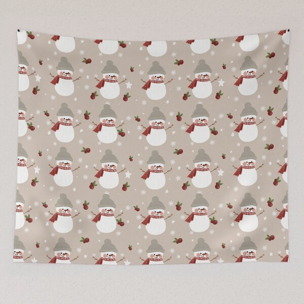 Item preview, Cute Snowman Christmas Winter Pattern designed and sold by Little Wimbly.