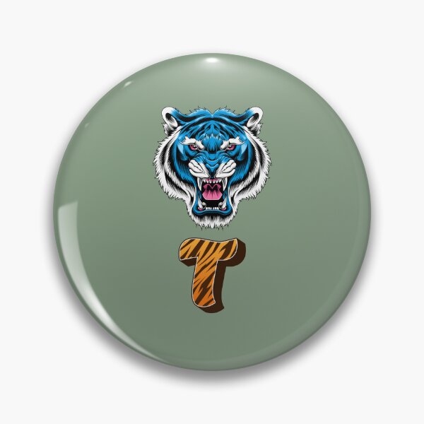 Item preview, Blue Roaring Tiger Letter T designed and sold by Wild Ink Works.