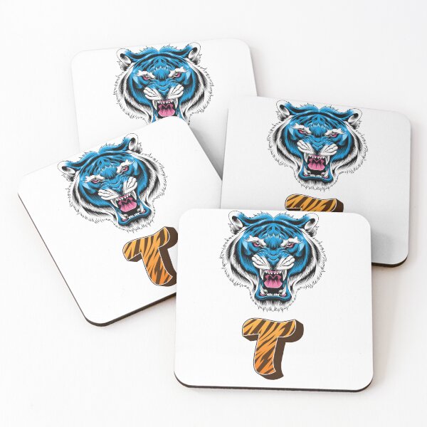 Item preview, Blue Roaring Tiger Letter T designed and sold by Wild Ink Works.