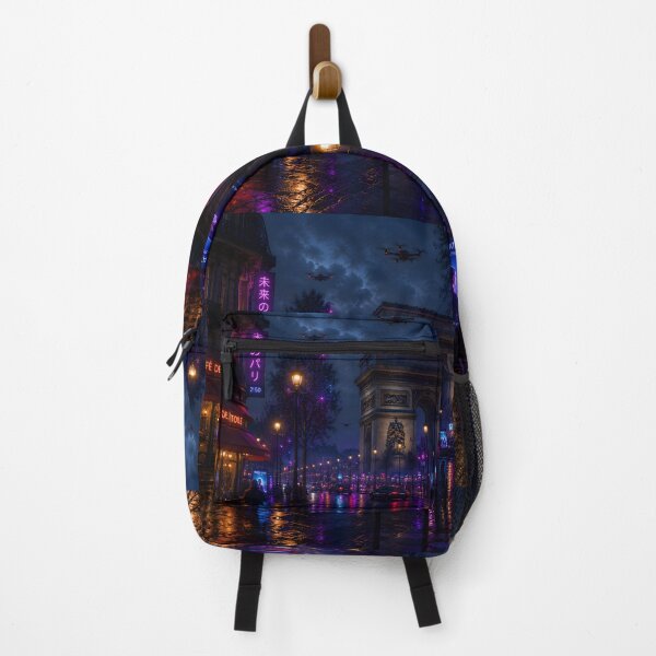 Item preview, Paris 2150 Cyberpunk Wall Art | Futuristic Eiffel Tower Neon City | Paris Poster | Neon Atlas designed and sold by NSAstore.