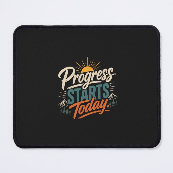 Item preview, Progress Starts Today – Motivational Growth Mindset Typography Design designed and sold by Amsafjol.