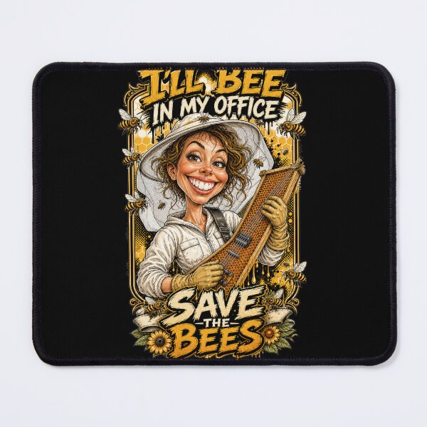 Item preview, "I'll Bee in My Office – Save the Bees" designed and sold by Wilcox PhotoArt.