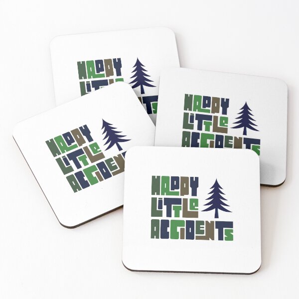 Item preview, Bob Ross navy/green happy logo designed and sold by boosterdoodle.