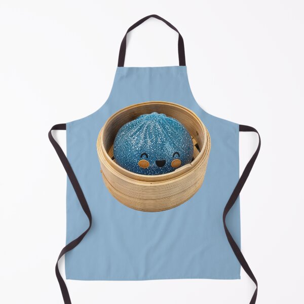 Item preview, Blue Glitter Squishy Dumpling Toy in Bamboo Steamer – Photorealistic Cutout designed and sold by EmeraldeaArt.