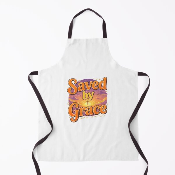 Item preview, "Saved by Grace" vintage retro sunset typography designed and sold by DVerse Studio.