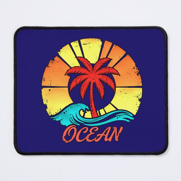 Item preview, Ocean Retro | Vintage Design Palm Tree Sunset Waves designed and sold by AstronautMerch.