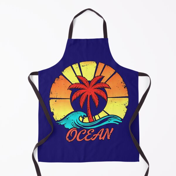 Item preview, Ocean Retro | Vintage Design Palm Tree Sunset Waves designed and sold by AstronautMerch.