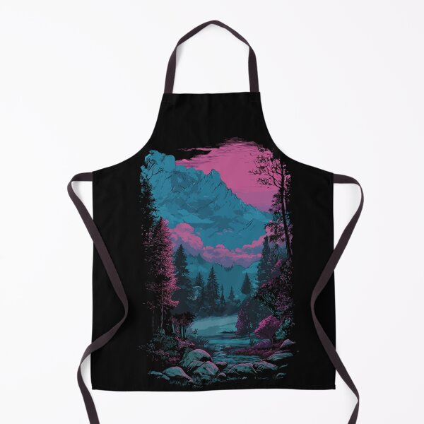 Item preview, Synthwave Mountain Forest designed and sold by Gkinoki.