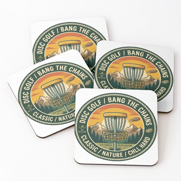 Artikelvorschau, Disc Golf Bang The Chains Retro Nature Outdoor Badge entworfen und verkauft von Wear Sculpt.