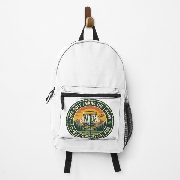 Item preview, Disc Golf Bang The Chains Retro Nature Outdoor Badge designed and sold by Wear Sculpt.