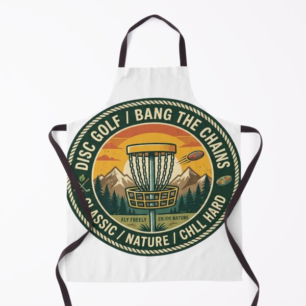 Item preview, Disc Golf Bang The Chains Retro Nature Outdoor Badge designed and sold by Wear Sculpt.