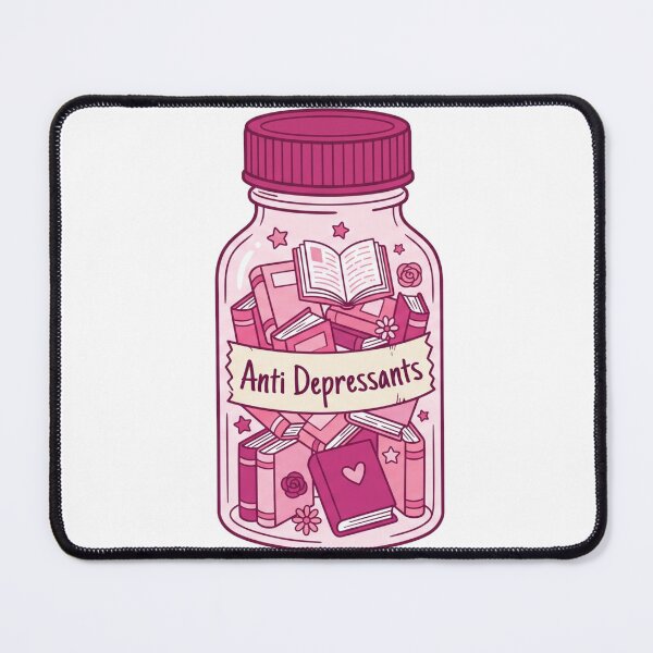 Item preview, Books Are My Antidepressants - Cute Reading Aesthetic designed and sold by LunnaAtica.