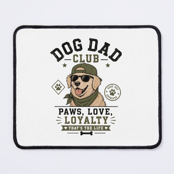 Artikelvorschau, Dog Dad Club Golden Retriever Paws Love Loyalty T-Shirt entworfen und verkauft von Ashley critters.