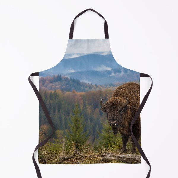 Item preview, European Bison in Forest Landscape | Majestic Wild Wisent Nature Photography designed and sold by JMDG Studio.
