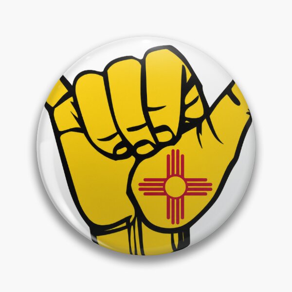 Item preview, New Mexico Flag Shaka Surfer Hand Sign State Pride Sticker designed and sold by uswnt-graphics.