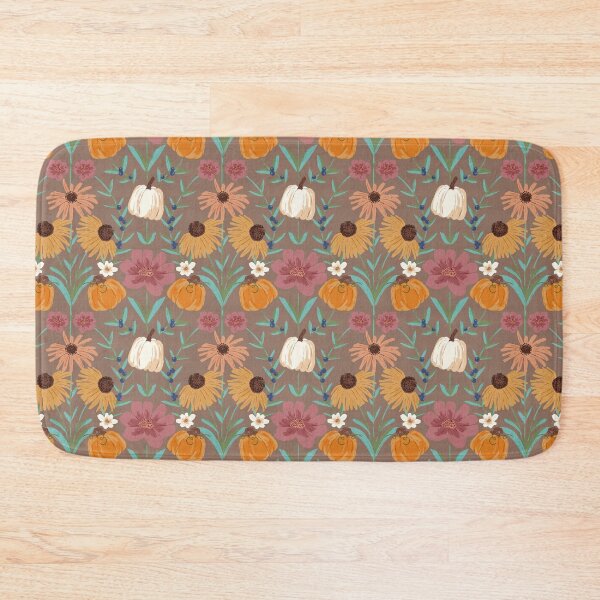 Item preview, Vintage Autumn Harvest Floral Pumpkin Print designed and sold by WonderAndWhim.
