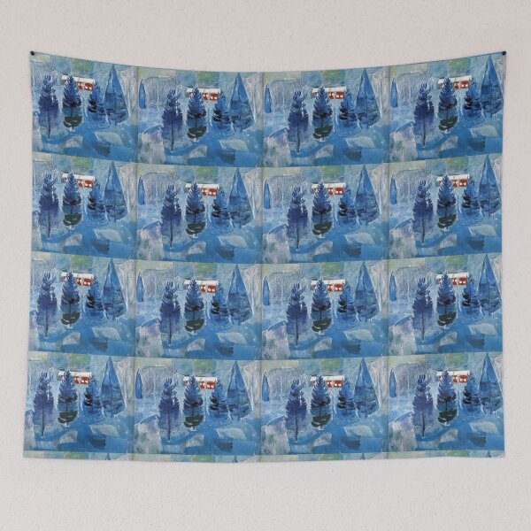 Item preview, Red House and Spruces Edvard Munch Art designed and sold by ArtUnova.