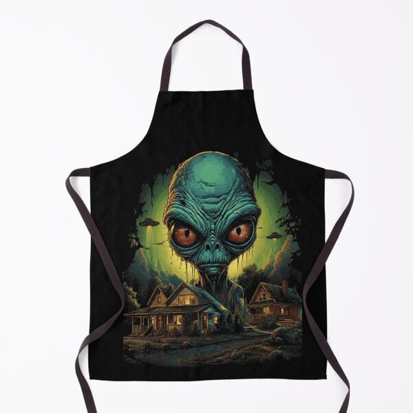 Item preview, Alien UFO Invasion Over Suburbia Vintage Sci Fi Retro Extraterrestrial Poster designed and sold by ShavonRistorin.