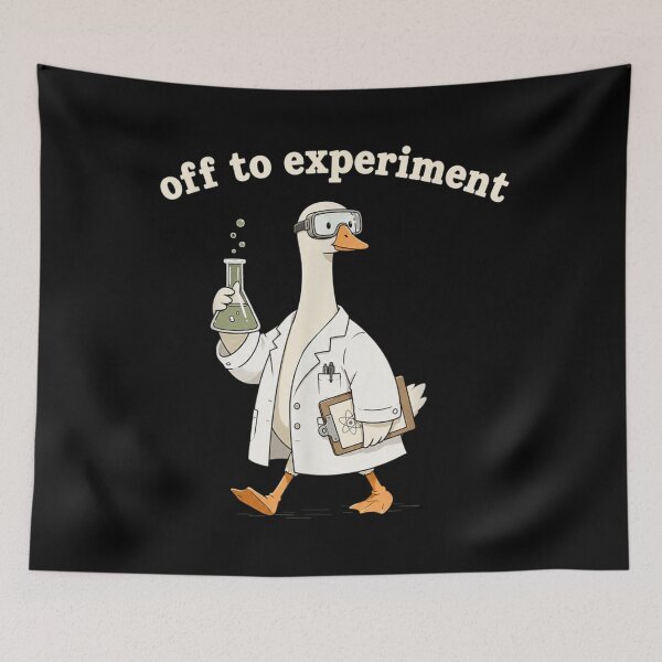 Item preview, Off To Experiment Funny Scientist Goose Laboratory Chemical Flask Chemistry Pun designed and sold by ShavonRistorin.