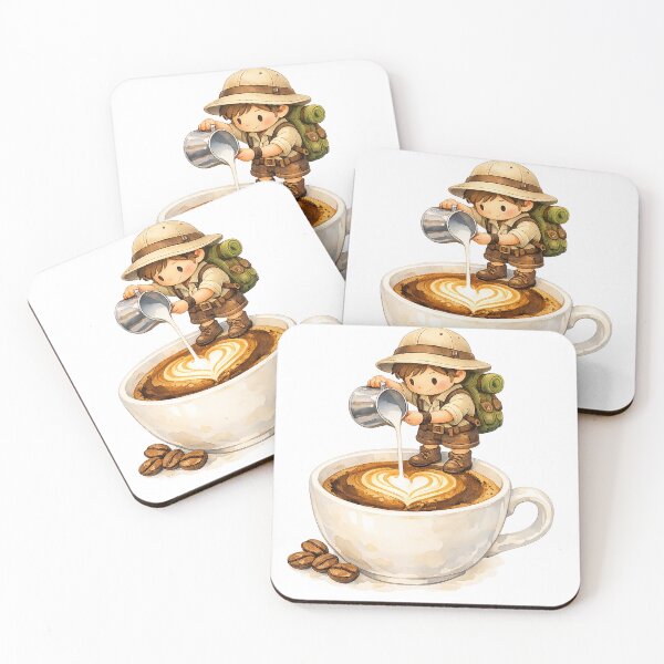 Item preview, Tiny Barista Making Latte Art Watercolor designed and sold by Sara-Ai.