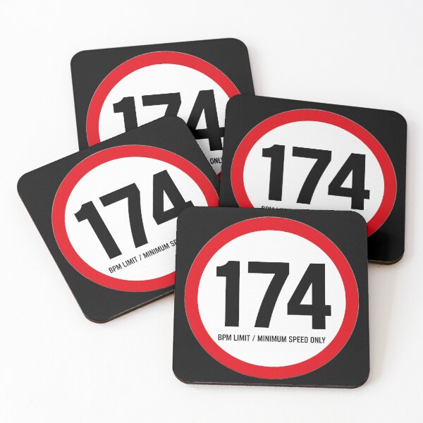 Item preview, 174 BPM Speed Limit Drum and Bass Sign designed and sold by  ZenRave Designs.