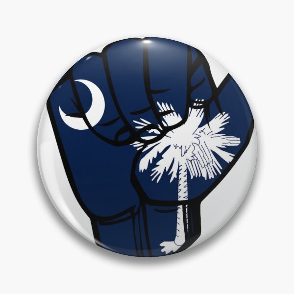 Item preview, South Carolina Flag Shaka Surfer Hand Sign State Pride Sticker designed and sold by uswnt-graphics.