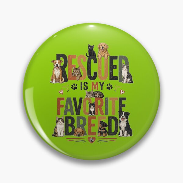 Item preview, Rescued Is My Favorite Breed Cute Dogs And Cats Rescue Lover Design designed and sold by Evelashop.