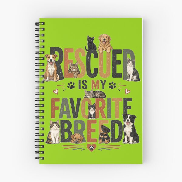 Item preview, Rescued Is My Favorite Breed Cute Dogs And Cats Rescue Lover Design designed and sold by Evelashop.