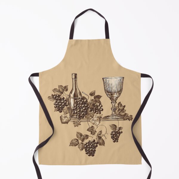 Item preview, Vintage Grapes and Glass Pattern designed and sold by UnhingedBird.