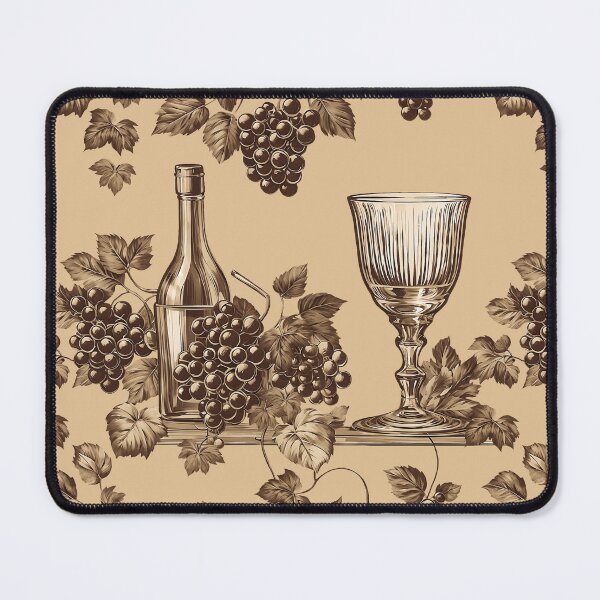 Item preview, Vintage Grapes and Glass Pattern designed and sold by UnhingedBird.