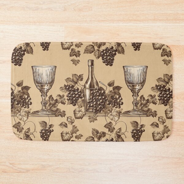 Item preview, Vintage Grapes and Glass Pattern designed and sold by UnhingedBird.