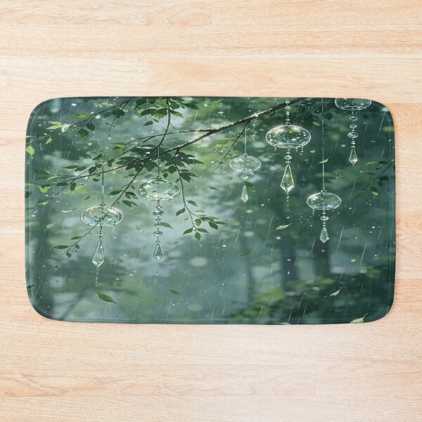 Item preview, The Crystalline Symphony of Rain, Crystal Chimes in the Rain - Enchanted Forest and Dewdrops designed and sold by RAYBIL.