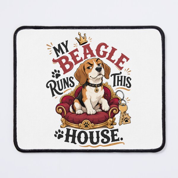 Item preview, My Beagle Runs This House Funny Dog Owner Design designed and sold by Tong4130.