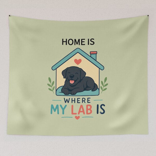 Item preview, Home Is Where My Lab Is | Black Labrador Dog Lover Gift designed and sold by Goodthingstree.