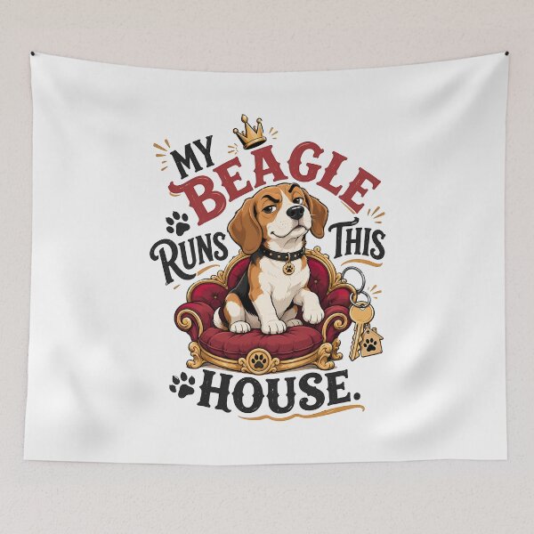 Item preview, My Beagle Runs This House Funny Dog Owner Design designed and sold by Tong4130.