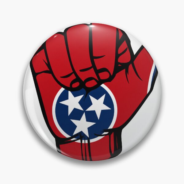 Item preview, Tennessee Flag Shaka Surfer Hand Sign State Pride Sticker designed and sold by uswnt-graphics.