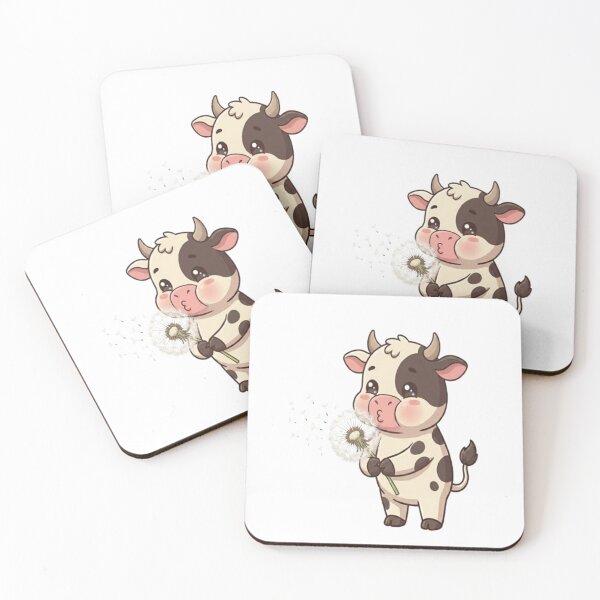 Item preview, Cute Cow Blowing Dandelion Wish designed and sold by Ella_Sketch.