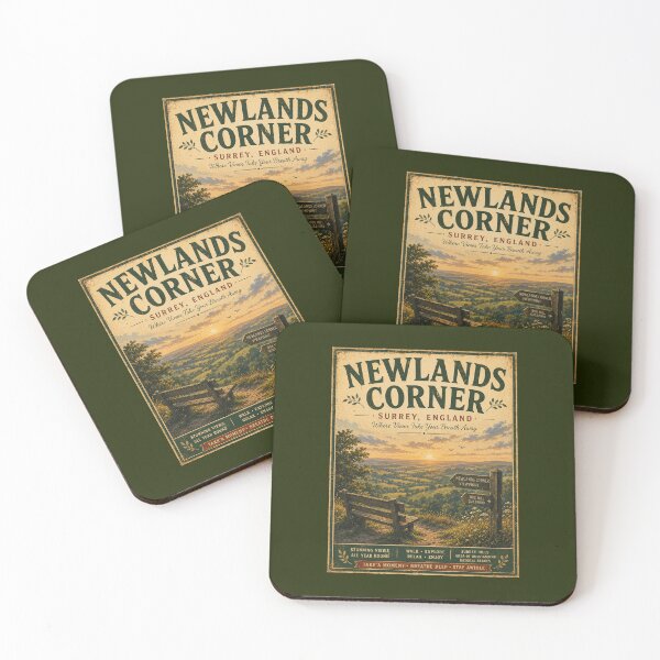 Item preview, Newlands Corner Vintage Travel Poster | Surrey Hills England designed and sold by ThatSurreyLife.