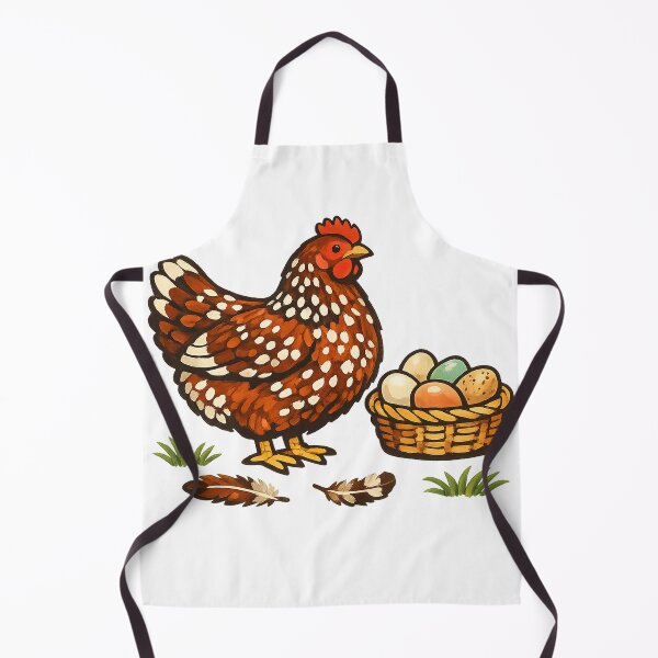 Item preview, Backyard Chicken Speckled Sussex Hen and Eggs designed and sold by eignvalue.