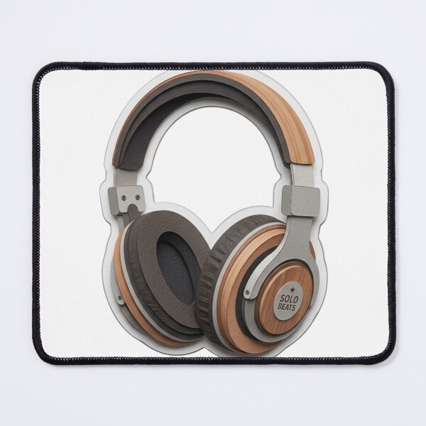 Item preview, Wood Headphones Solo Beats Music Lover Sticker & Merch designed and sold by JustMerchBaiday.