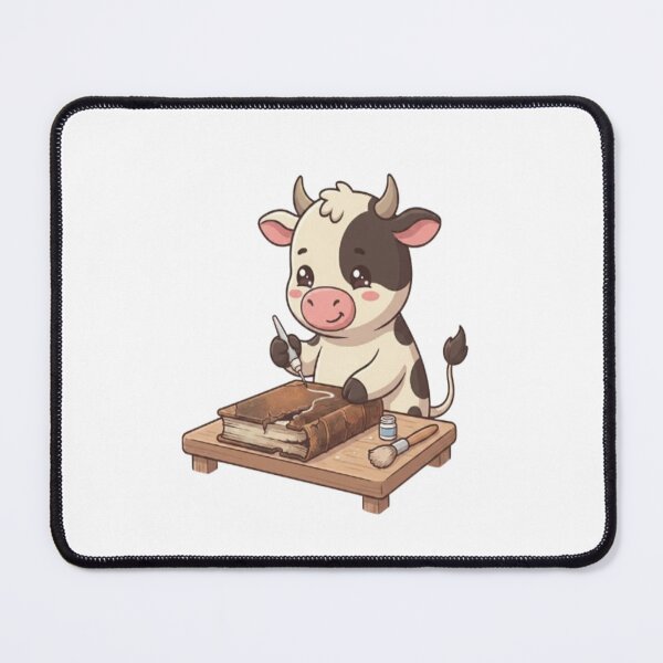 Item preview, Cute Cow Restoring Old Book designed and sold by Ella_Sketch.